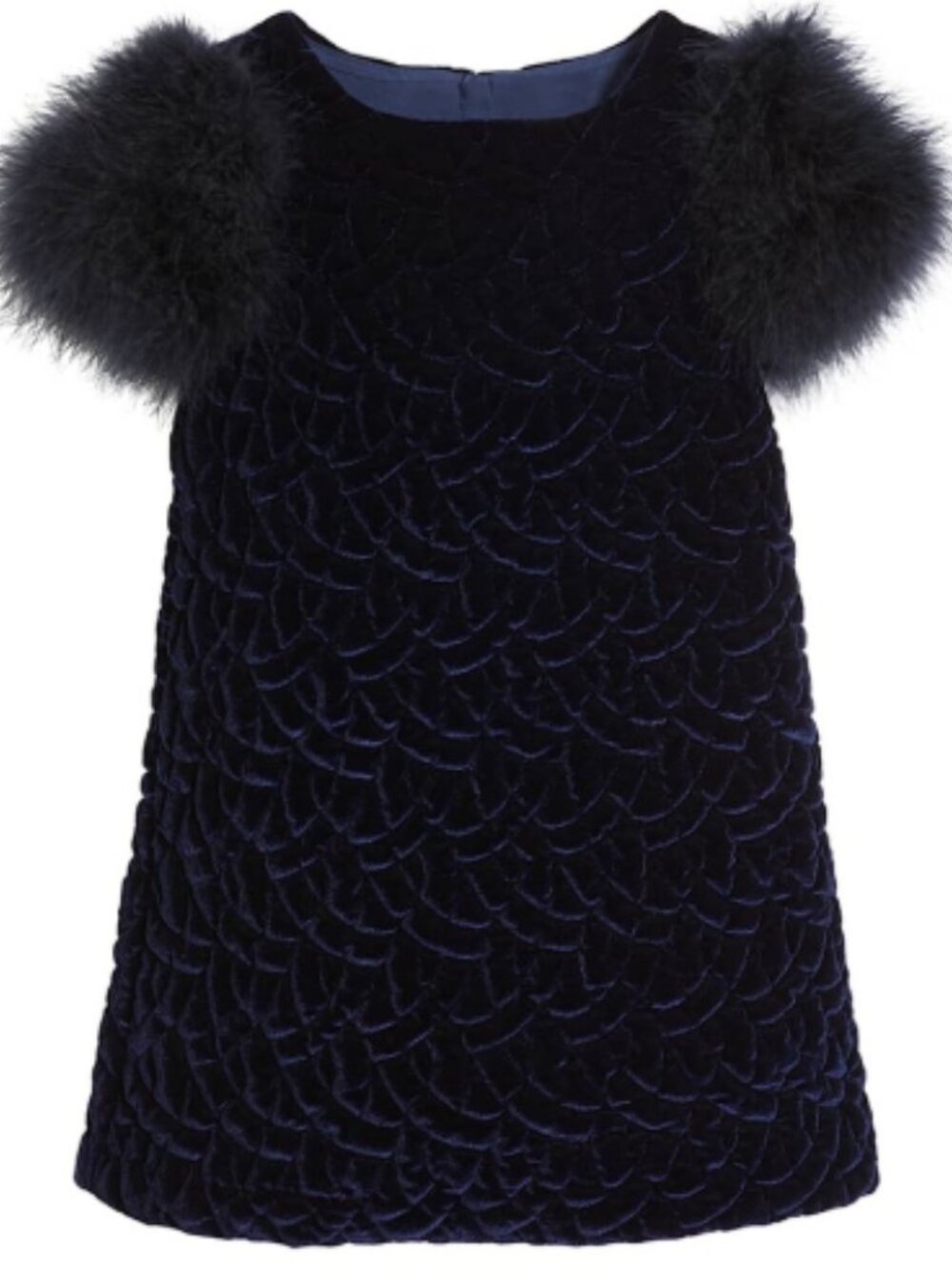 Charabia Feather Navy Dress Girls size 12